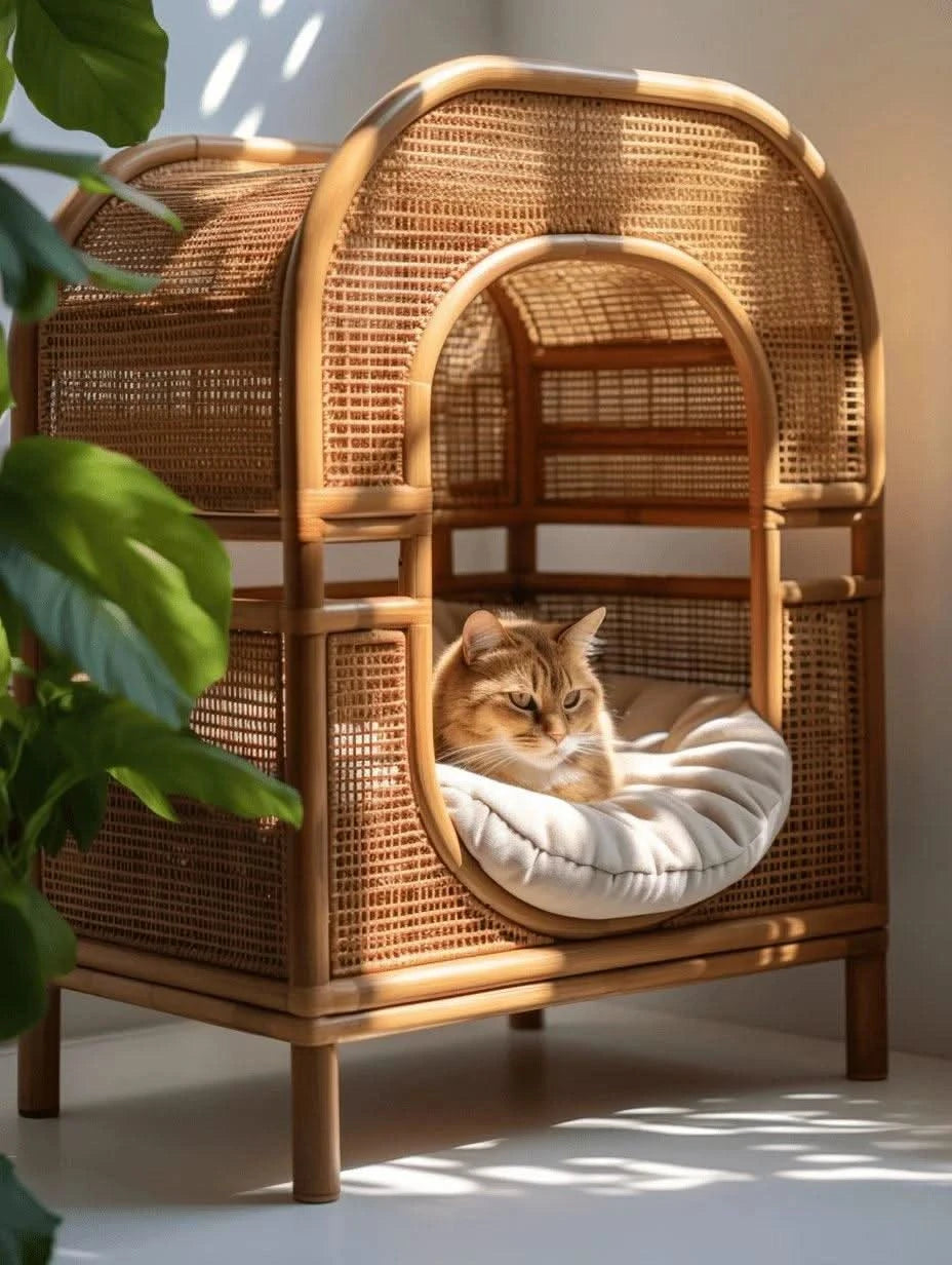 Cane cat bed 2025
